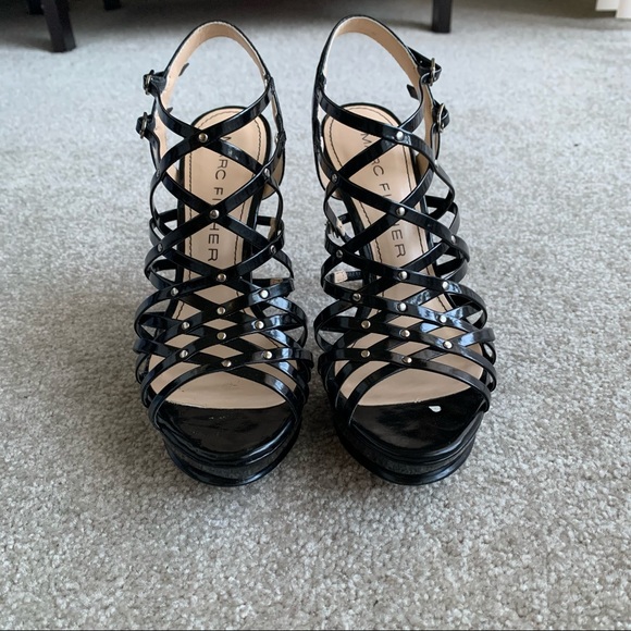 Marc Fisher “Hoken” Black Synthetic Heels-Size 6.5 - Picture 2 of 15